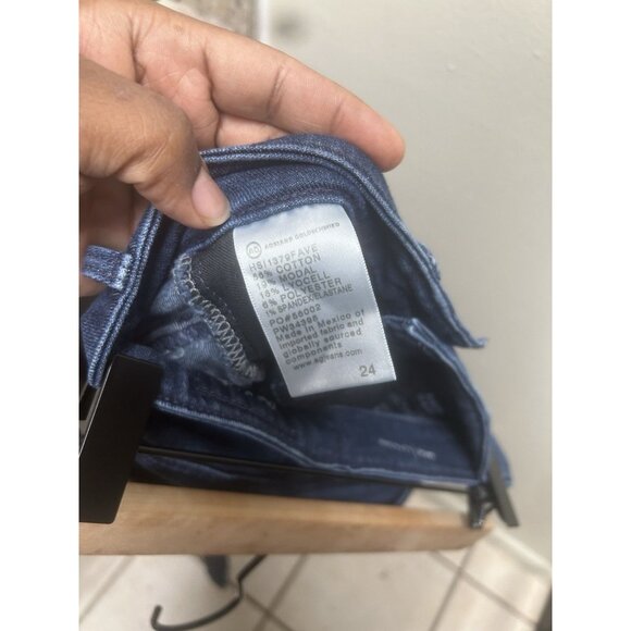 ag farrah high rise skinny 24r Blue Jeans 5 Pocket 29L Cotton Modal Stretch - Picture 4 of 7